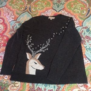Loft Christmas reindeer sweater. Size m